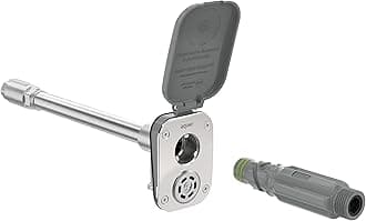 Aquor House Hydrant V2+ Frost Free Outdoor Faucet, Anti Siphon Valve with Quick Connect, Frost Proof Flush Wall Hose Bib, 12 inch Stem, 13-1/2 inch Install Depth, Slate Gray