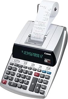 Canon Office Products 2202C001 Canon MP25DV-3 Desktop Printing Calculator with Currency Conversion, Clock & Calendar
