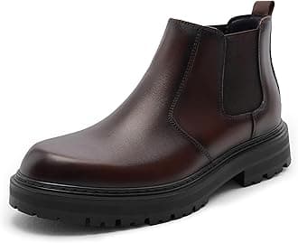 Men's Wide Toe Box Platform Chelsea Boots Slip-On Casual Ankle Dress Boot