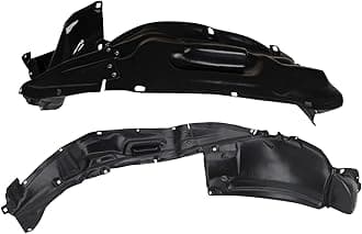 TRQ Front Inner Fender Liner Set Compatible with 2007-2009 Toyota FJ Cruiser TO1250123 TO1251123