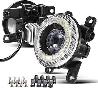 Angel Eye LED Lens Fog Light DRL Replacement for 13-21 Civic, 13-16 CR-Z, 17-20 Ridgeline, 12-21 Pilot, 19-20 HR-V, 12-14 CR-V, 18-20 Odyssey, 13-15 ILX, 10-15 RDX, 12-14 TL, 11-14 TSX