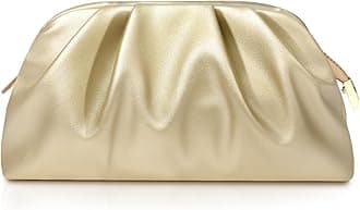 Clutch Purse for Women Soft Pleated PU Wedding Clutch, Elegant Evening Bag for Galas, Proms,Cocktail Parties