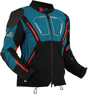 ROYAL ENFIELD ADVENTURER XT RIDING JACKET | Superfabric: High abrasion resistance | Waterproof & Detachable Winter/Thermal liner | Level 2 Protectors: Shoulder & Elbow | Ventilation all over|TEAL 3XL