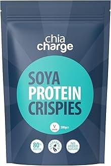 80% Protein SOYA Crispies - High Protein for Adults and Kids - Healthy, Wheat Free Vegan Snack - Low Fat Food, No Sugar Crispies 500g Unflavoured