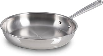 T-Fal Pro Tri-Ply Stainless Steel Fry Pan 10 Inch Induction Cookware, Oven Safe 500F, Fast & Even Heat, Professional Quality & Durability, Frying Pan, Skillet, Cookware, Silver