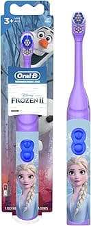 Oral-B Pro-Health Jr. Battery Powered Kid's Toothbrush featuring Disney's Frozen, Soft, 1ct, Styles May Vary