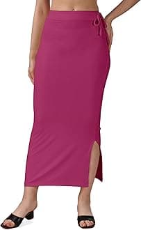 Microfiber Saree Shapewear Petticoat for Women, Cotton Blended Shape Wear Dress for Saree (BABYPINK, S)