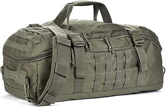 Travel Duffle Bag Backpack for Men - Large Tactical Bags Weekender Gym Bag for Overnight Traveling Military Workout Deployment Sports (Green, 25L)