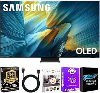 QN65S95FAFXZAOLED S95F 65-Inch QD-OLED 4K Smart TV with Quantum Dot HDR Pro, Glare-Free Screen, 165Hz Refresh Rate, Dolby Atmos, Alexa Built-in + UAX HDMI Cable + CPS 2-Year Protection Plan