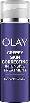 Olay Treatment Cream Intensive Crepey Skin Correcting for Neck & Chest with Retinol24, Vitamin B3 Complex, Deeply Hydrates, Renews & Smoothes Skin, 1.7 fl oz
