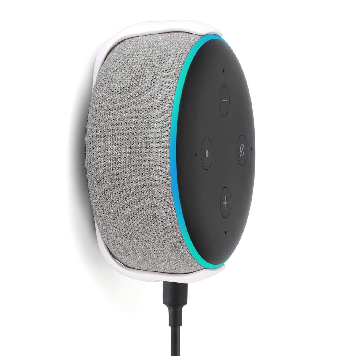 Echo Dot (3rd Gen) Wall Mount Hanger Holder, No Need to Drill Holes A Space-Saving Accessories for All-New Echo Dot (3rd Gen) - Smart Speaker (White)