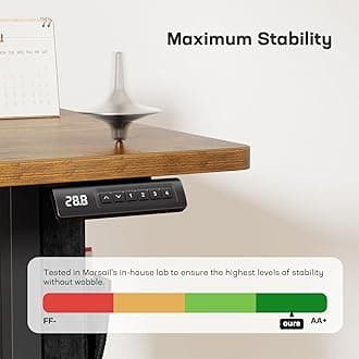 Marsail Standing Desk Adjustable Height, 55x24 Inch Electric Standing Desk with Storage Bag, Stand up Desk for Home Office Computer Desk Memory Preset with Headphone Hook