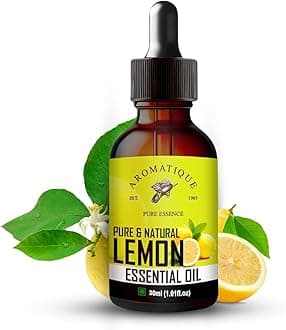 Aromatique Lemon Essential Oil | 100% Pure & Natural Multipurpose Oil for Hair, Skin, Aromatherapy & Fresh Home Environment | 30ml