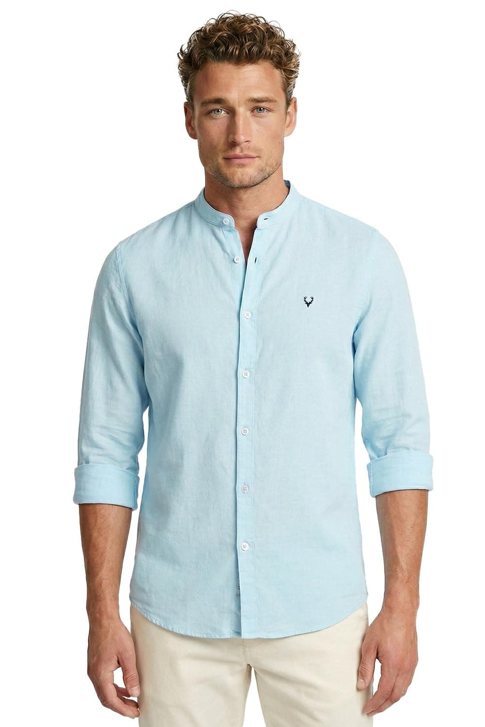 Men’s Casual Shirt | Mandarin Collar | Contemporary Fit | Stylish Day to