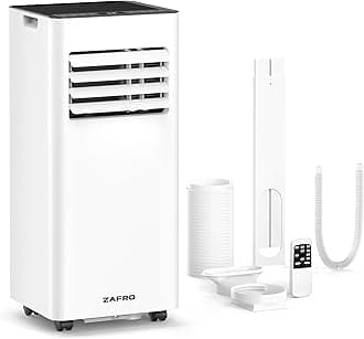ZAFRO 8000BTU Portable Air Conditioner, Portable AC Unit with Cooling Modes, Dehumidifier and Fan, White