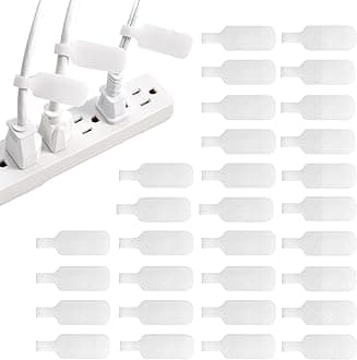 Wrap-It Storage Cable Labels by , Medium, White (30-Pack) Write On Cord Labels, Wire Labels, Cable Tags and Wire Tags for Cable Management and Organizer for Electronics, Computers and More