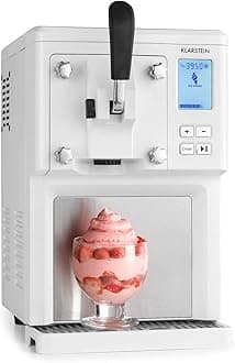 Sweet Sundae - Ice Cream Machine, 1.5 Litres, with Self-Cooling Compressor, 200 Watts, Dispensing System, 3 Hour Auto-Cooling Function, Automatic Cleaning System, Stainless Steel, White