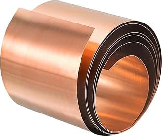 uxcell Copper Sheet Roll, Metal Foil Plate 1000mm x 55mm x 0.05mm