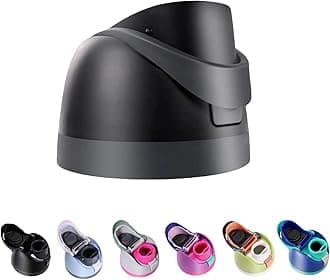 Replacement Lid for Owala Freesip, One Button Top Replacement, Leakproof BPA-Free School Kids Water Bottle Cap Replacement Compatible with Black Owala 24oz 32oz 40oz 16oz (Black)