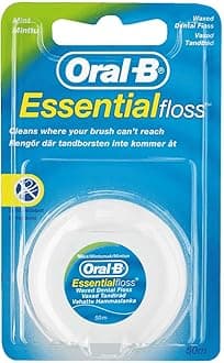 Essential Waxed Mint Dental Floss 50m (Pack of 6)