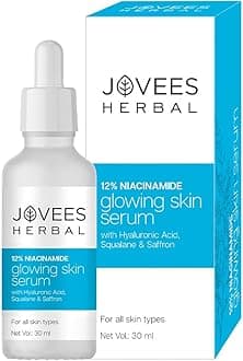 12% Niacinamide Glowing Skin Serum With Hyaluronic Acid, Squalane & Saffron| Reduces Dullness, Hydrates & Repairs Skin| For Day and Night Use| For All Skin Type 30 ml