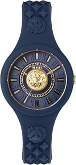 Fire Island Lion Collection Luxury Womens Watch Timepieces with a Blue Strap, Case and Dial