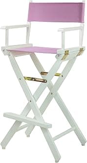 Casual Home 230-01/021-22 Director Chair, 30" - Bar Height, WhiteFrame/Pink Canvas