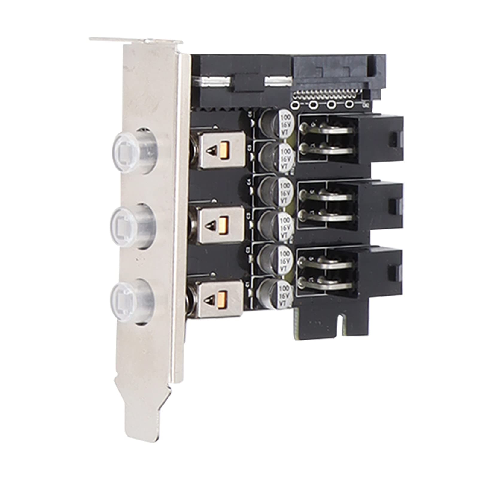 HDD SSD Power Switch, 3 Position Independent Switch Self Locking Mechanical Switch Control Management System with Sata Line Screw for Computer for Adult
