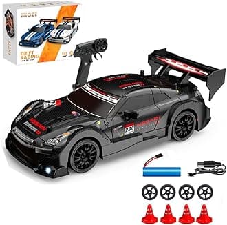 RC Drift Car 1:24 Racing Car 20km/h 4WD 2.4 GHz Remote Control Mini Drift Cars with LED Lights For Kids Adults