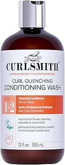 Curl Quenching Conditioning Wash - Vegan Cowash 2 in 1 Conditioner and Shampoo for Wavy, Curly and Coily Hair (12oz)