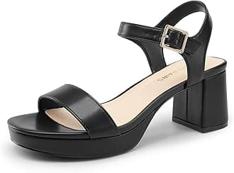 DREAM PAIRSWomen's Platform Heels Block Chunky Open Toe Ankle Strap Heel Fashion Wedding Party Dress Sandals Shoes