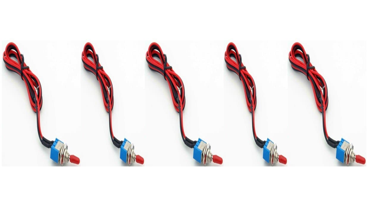 Security Alarm Pre-Wired On/Off Mini Toggle Switch 20i NCH Bag of 5 IBMTS