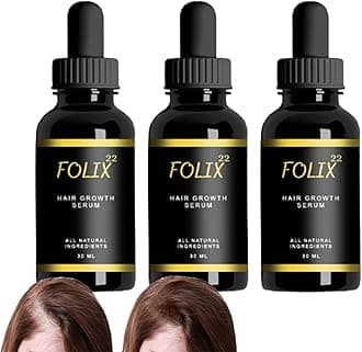 Folix22 Hair Growth Formula, Folix22 Hair Growth, Folix22 Hair Growth Serum, Folix22 Hair Growth Oil, Folix 22 Hair Growth Serum, Natural Hair Oils for Hair Growth (3pcs)