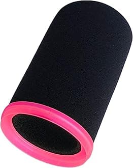 SM7b Foam Cover for Shuer SM7B, MV7 POP Filter RK345 Replacement, Windscreen with Colored Retaining O-Ring Identified Seat (Pinkly)