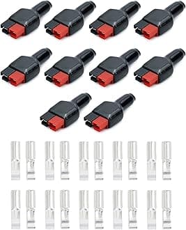 QWORK® 30A Battery Terminal Connector, Quick Connect Disconnect Modular Power Connector - 10 Pairs