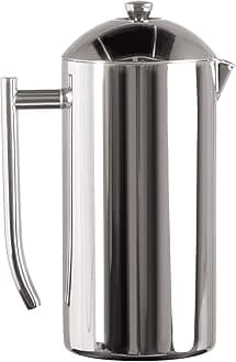 Frieling Double-Walled Stainless Steel French Press Coffee Maker - 44 oz, Polished, Extra Large Stainless Steel Coffee Press for Commercial Use - Camping Coffee Makers & Tea Press