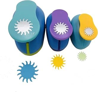 3 Pcs Punch 1.5-Inch 1-Inch 5/8-Inch Paper Punchers Scrapbook Crafts Paper Punch (Sun)