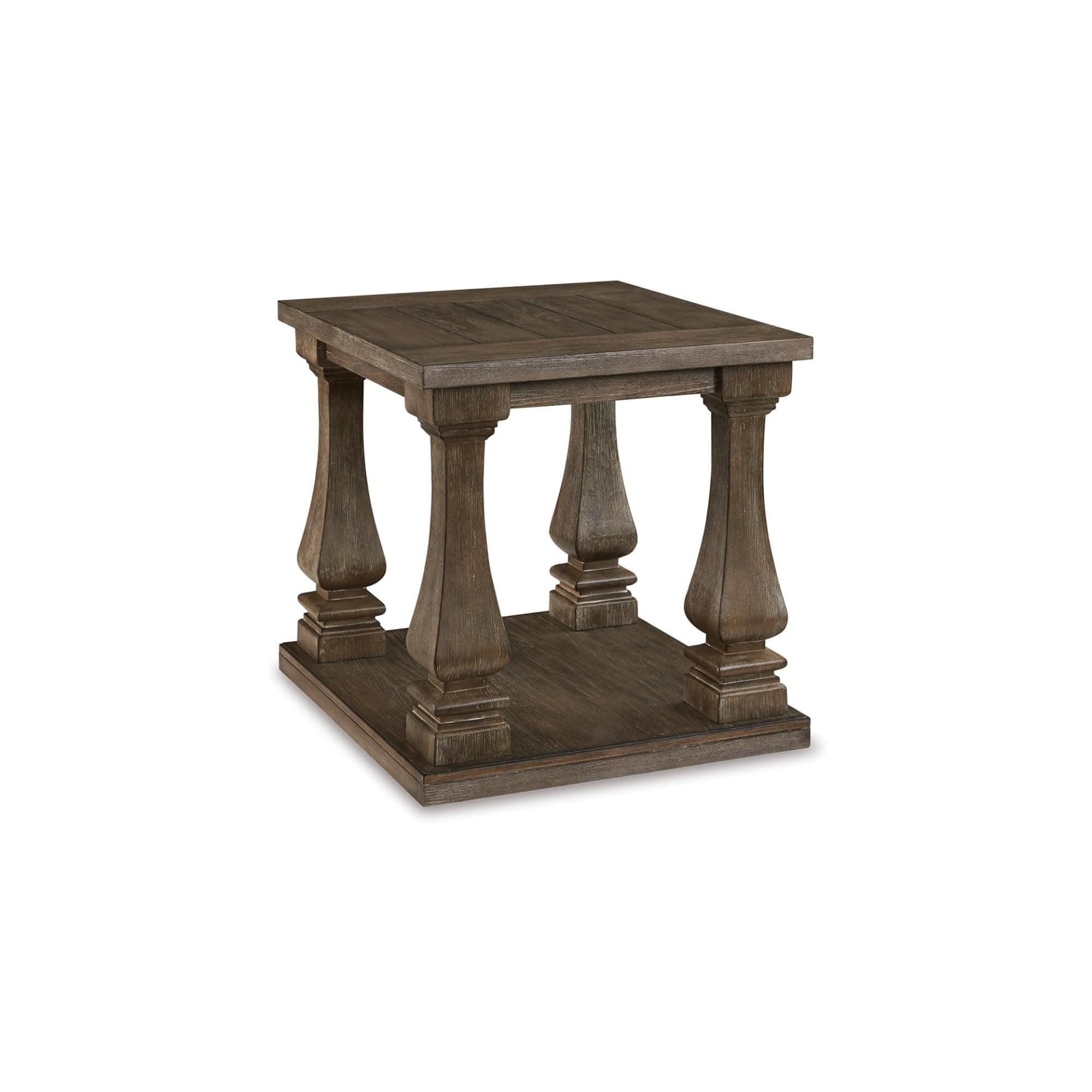 Johnelle Modern Country Rectangular End Table, Weathered Brown