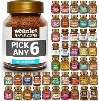 Beanies Flavoured Instant Coffee PICK ANY 6 Jars (50g) from 50+ Flavours