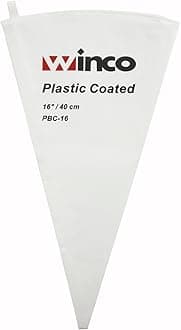 Pastry Bag Cotton with Plastic Coating, 16-Inch, Medium, White