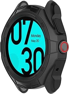 BabyValley Compatible with Ticwatch Pro 5 Smartwatch Case Protective, Silicone Shell Case Cover Replacement Shock-Proof for Ticwatch Pro 5 Accessories (Black)