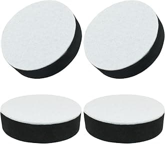 4 Pcs Round Furniture Bed Risers, Self-Adhesive Sofa Tables Risers Adds 1/2" Height with Felt Pad (Black, 2.56" Width)