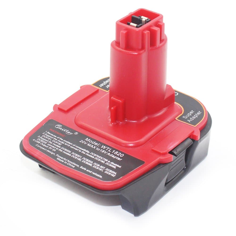 QUPER - DCA1820 Battery Adapter 18V - 20V add USB Output Function Converted DCB184 DCB185 M18 into DC9096 DC9180.