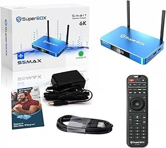 S5 Max 2025 Version S5 Pro S5 Elite 4GB RAM 128GB ROM 6K Ultra HDMI Cable, Power Supply, Voice Remote Control