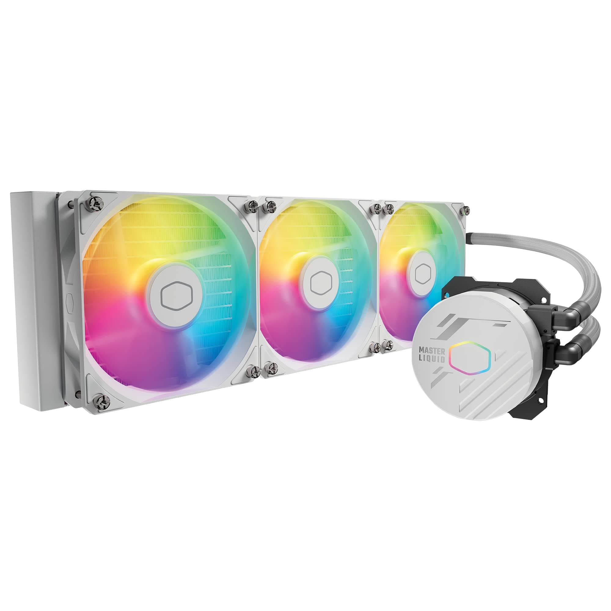 360L Core AIO CPU Liquid Cooler – 360mm Radiator, 3x ARGB PWM Fans, Patented Gen S Dual-Chamber Pump, Quiet Cooling & Easy Installation, AMD AM5/AM4 & Intel LGA 1851/1700, White