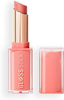 Revolution Pout Lip Gloss, High Coverage Lip Gloss with Hyaluronic Acid and Vitamin E, Vegan and Cruelty Free, 3 Gram, Shimmer Peach Sorbet Nude
