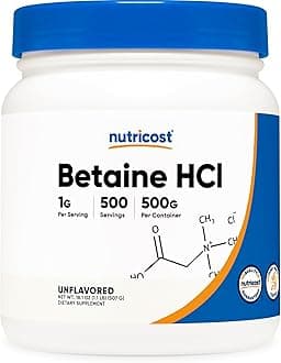 NutricostBetaine HCl Powder 500 Grams by Nutricost
