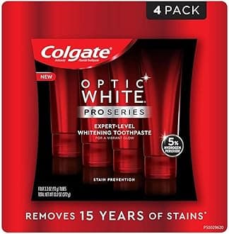 Optic White Toothpaste Pro Series Stain Prevention 3.3 Ounce (Pack of 4)