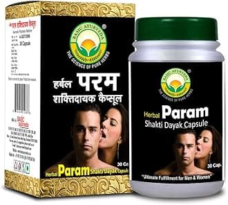 Basic Ayurveda Herbal Param Shaktidayak 30 Capsules Each Pack of 2 Natural Ayurvedic Supplement to Support Strength Vitality Energy and Overall Wellness Herbal Formula for Daily Use