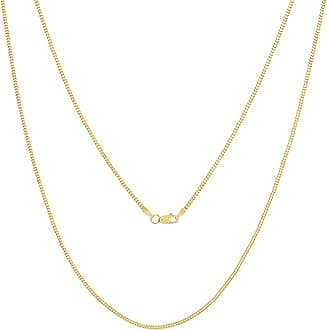 Nuragold 10k Real Yellow Gold Franco Square 1.5mm Box Chain Wheat Chain Necklace (16"-30") Dainty Italian Jewelry for Men & Women